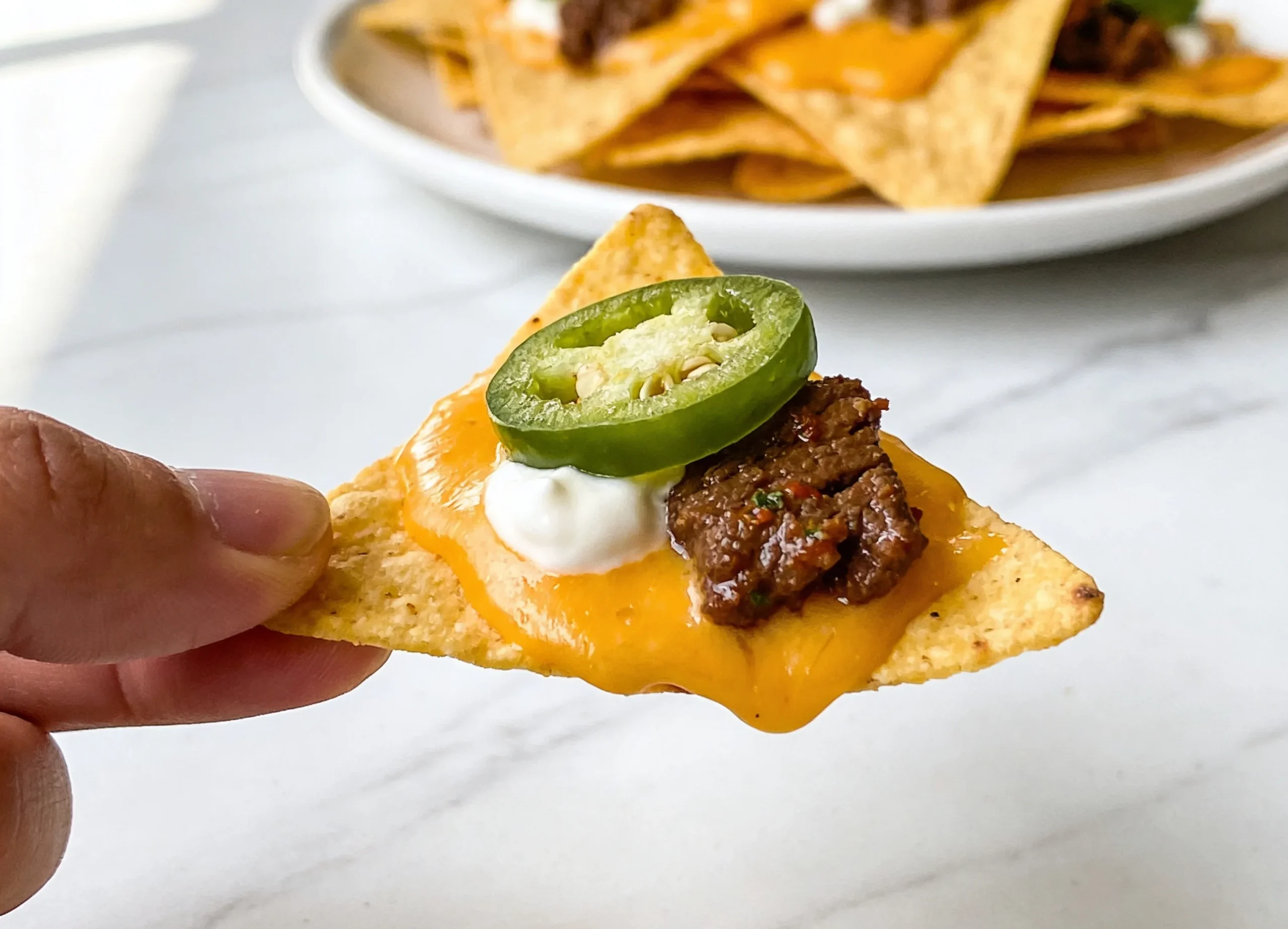 Loaded Nachos Recipe — Crispy Chips Smothered in Cheese & All The Toppings recipe visual