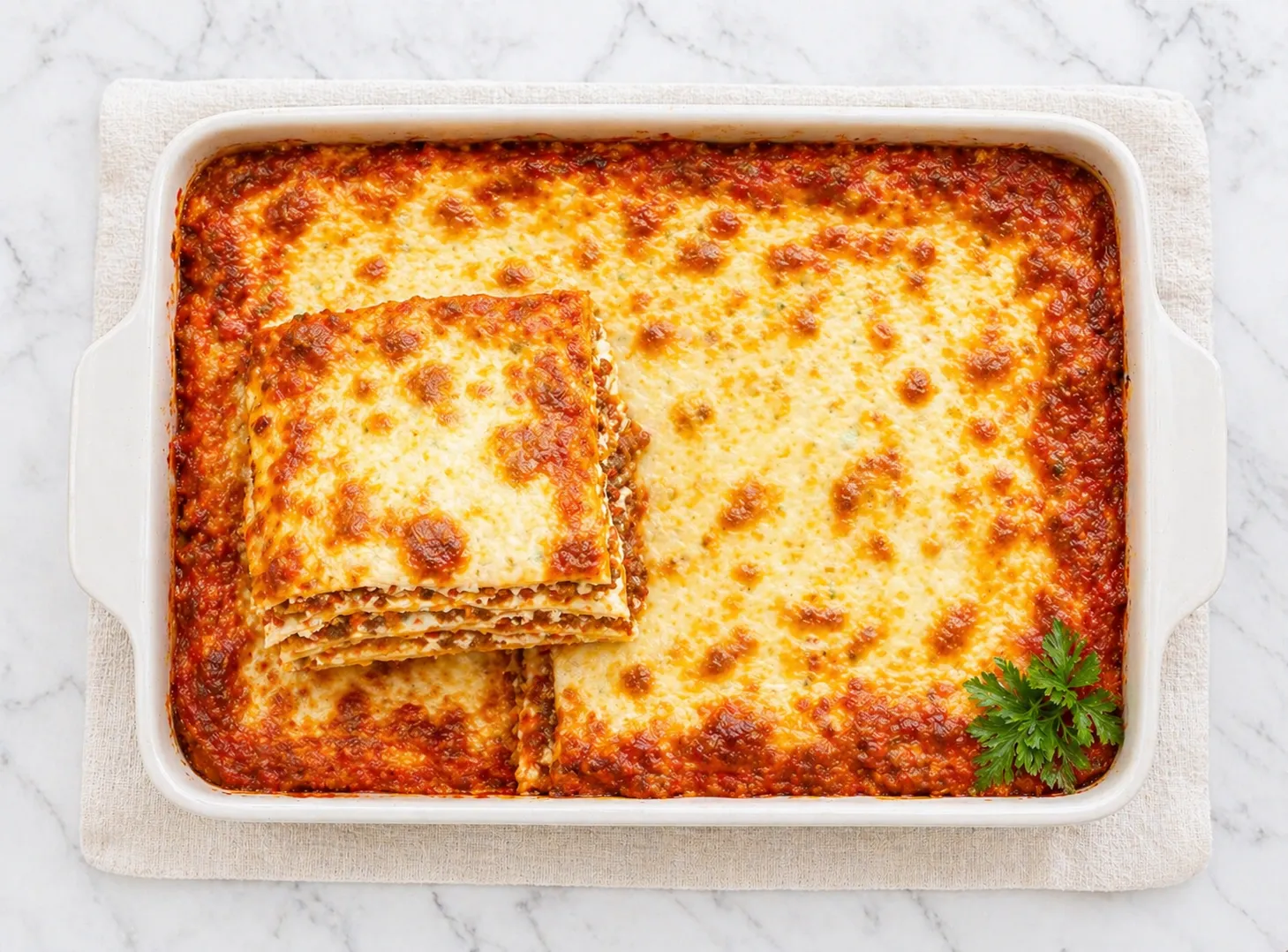 Best Lasagna Recipe With Ricotta — Layers of Cheese, Meat & Rich Tomato Sauce recipe visual