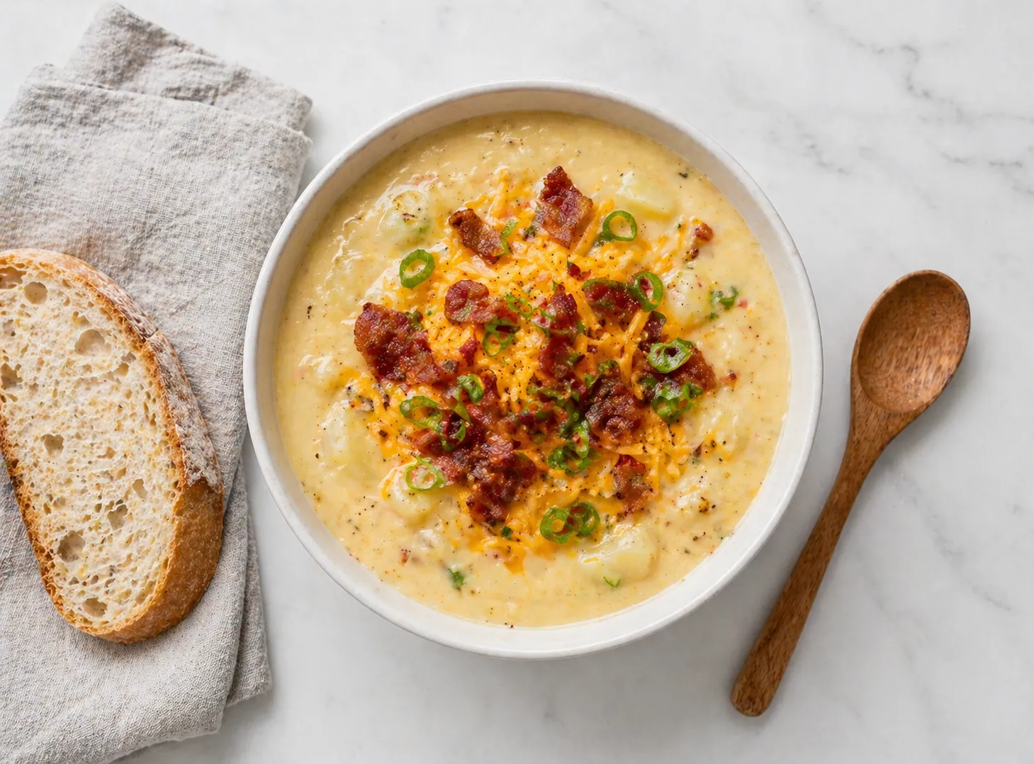 Thick & Creamy Potato Soup Recipe — Warm, Filling & Perfect For Cold Days recipe visual
