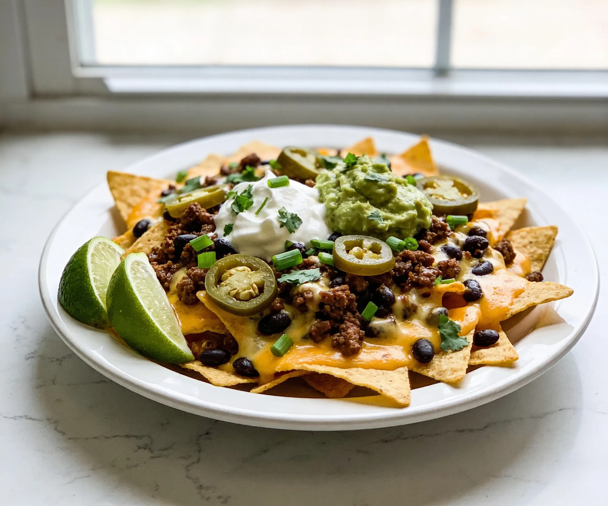 Loaded Nachos Recipe — Crispy Chips Smothered in Cheese & All The Toppings