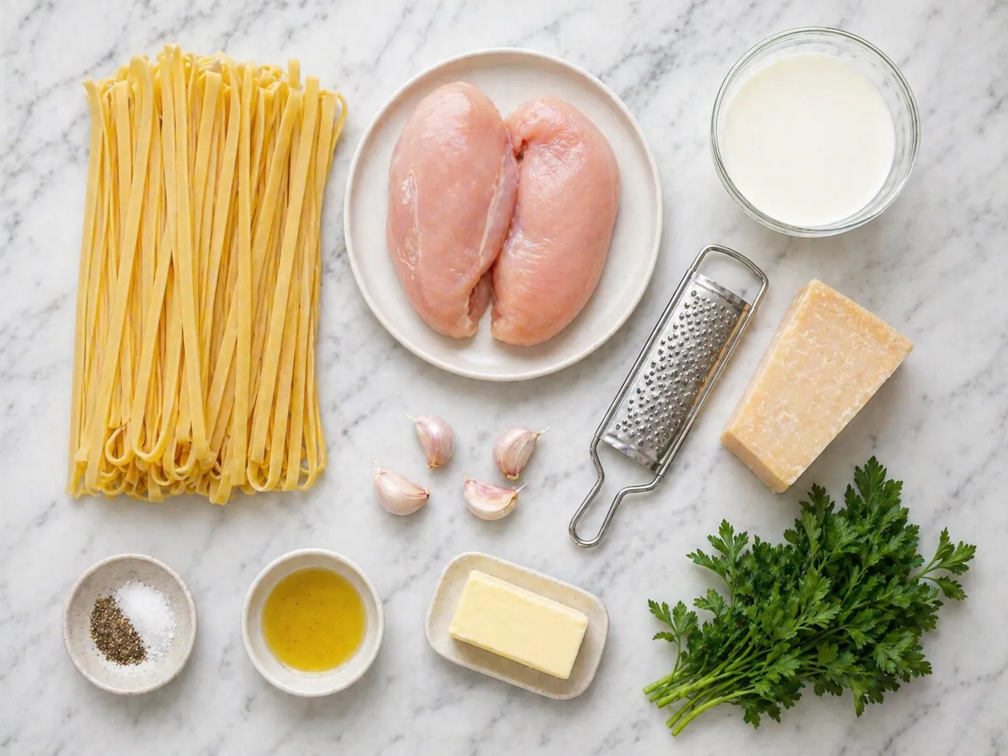 Easy Creamy Chicken Alfredo Recipe — Restaurant Taste, 30-Minute Weeknight Dinner ingredients