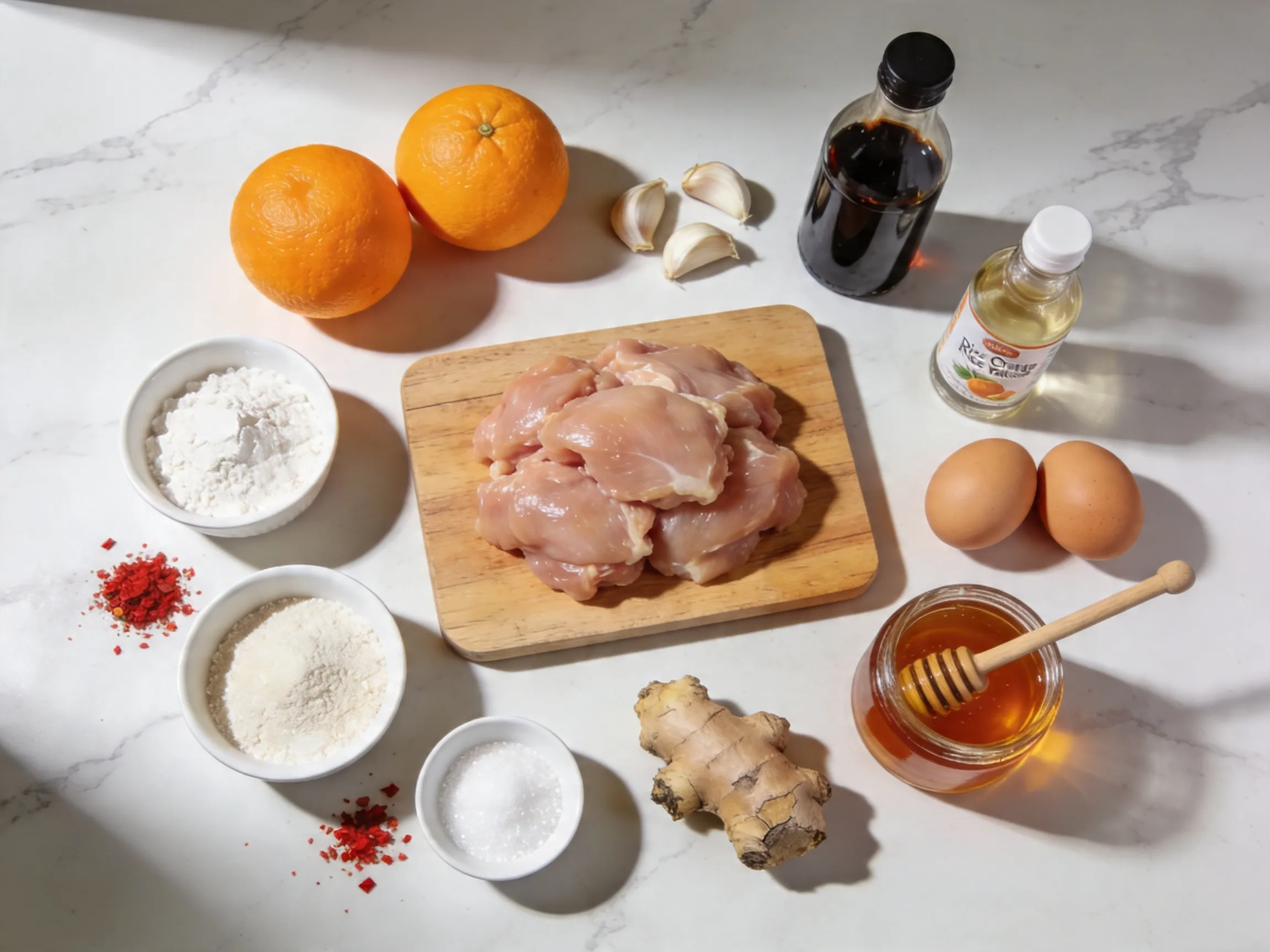 Crispy Homemade Orange Chicken Recipe — Sticky, Sweet & Better Than Panda Express ingredients