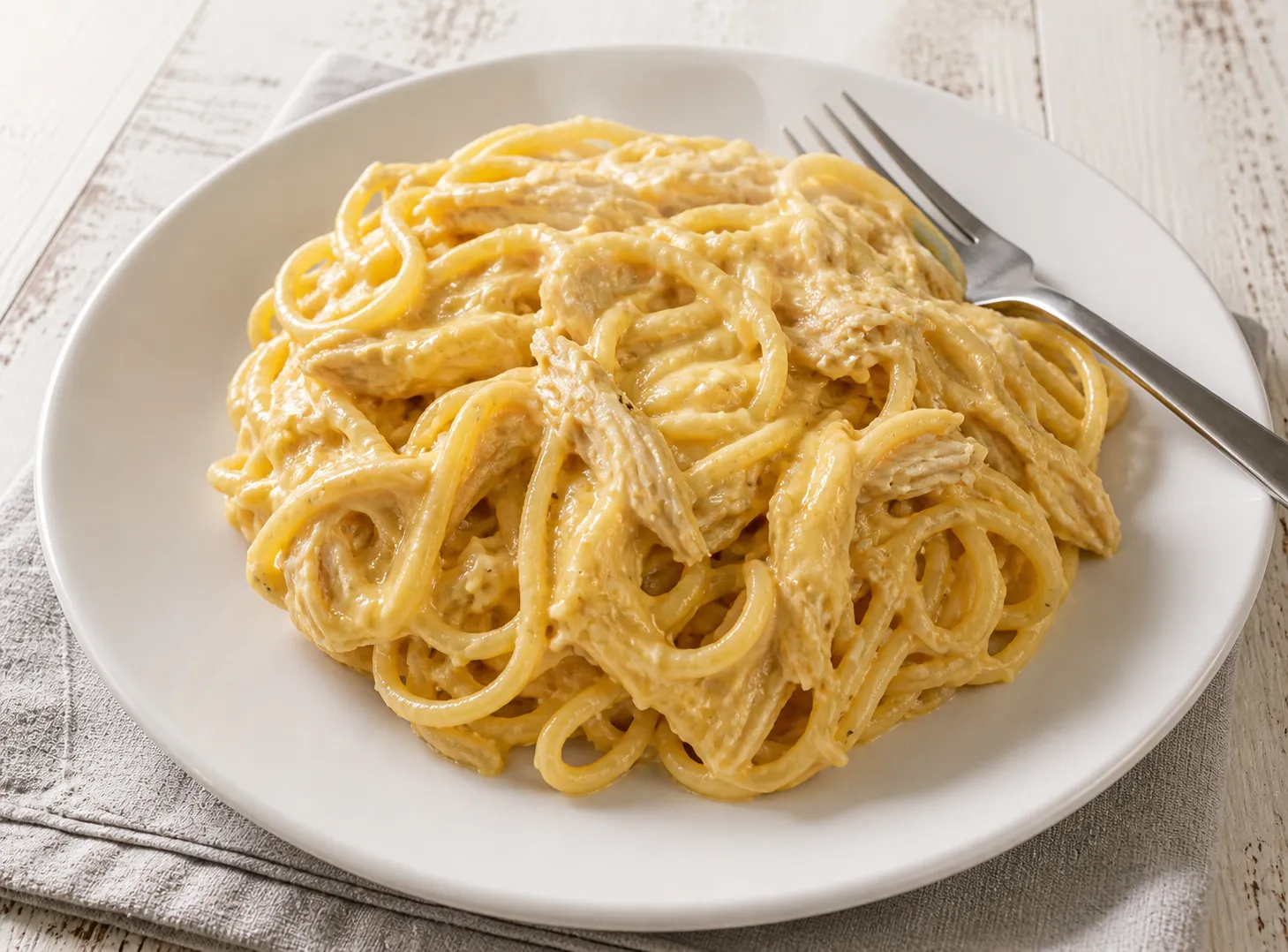 Cheesy Chicken Spaghetti Recipe — Creamy, Comforting & Family Dinner Winner recipe visual