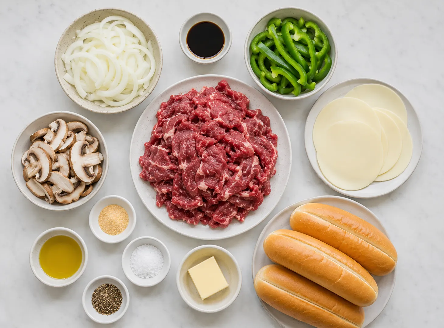 Crispy Philly Cheesesteak Sandwich Recipe — Loaded With Peppers, Onions & Cheese ingredients