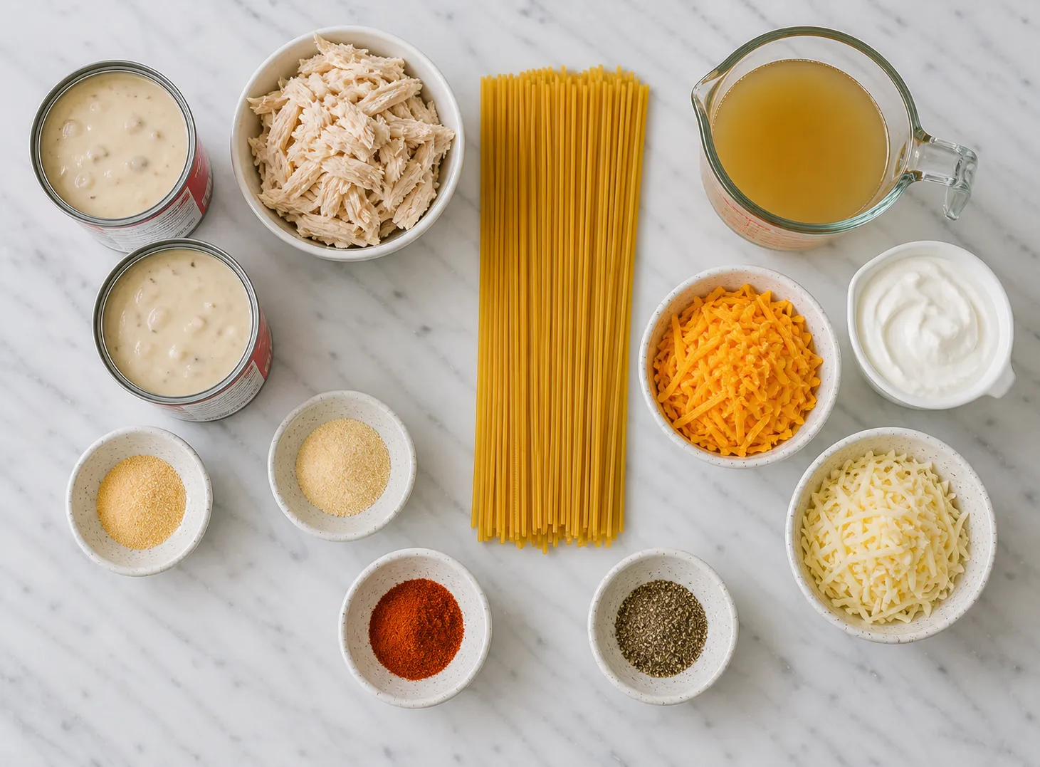 Cheesy Chicken Spaghetti Recipe — Creamy, Comforting & Family Dinner Winner ingredients