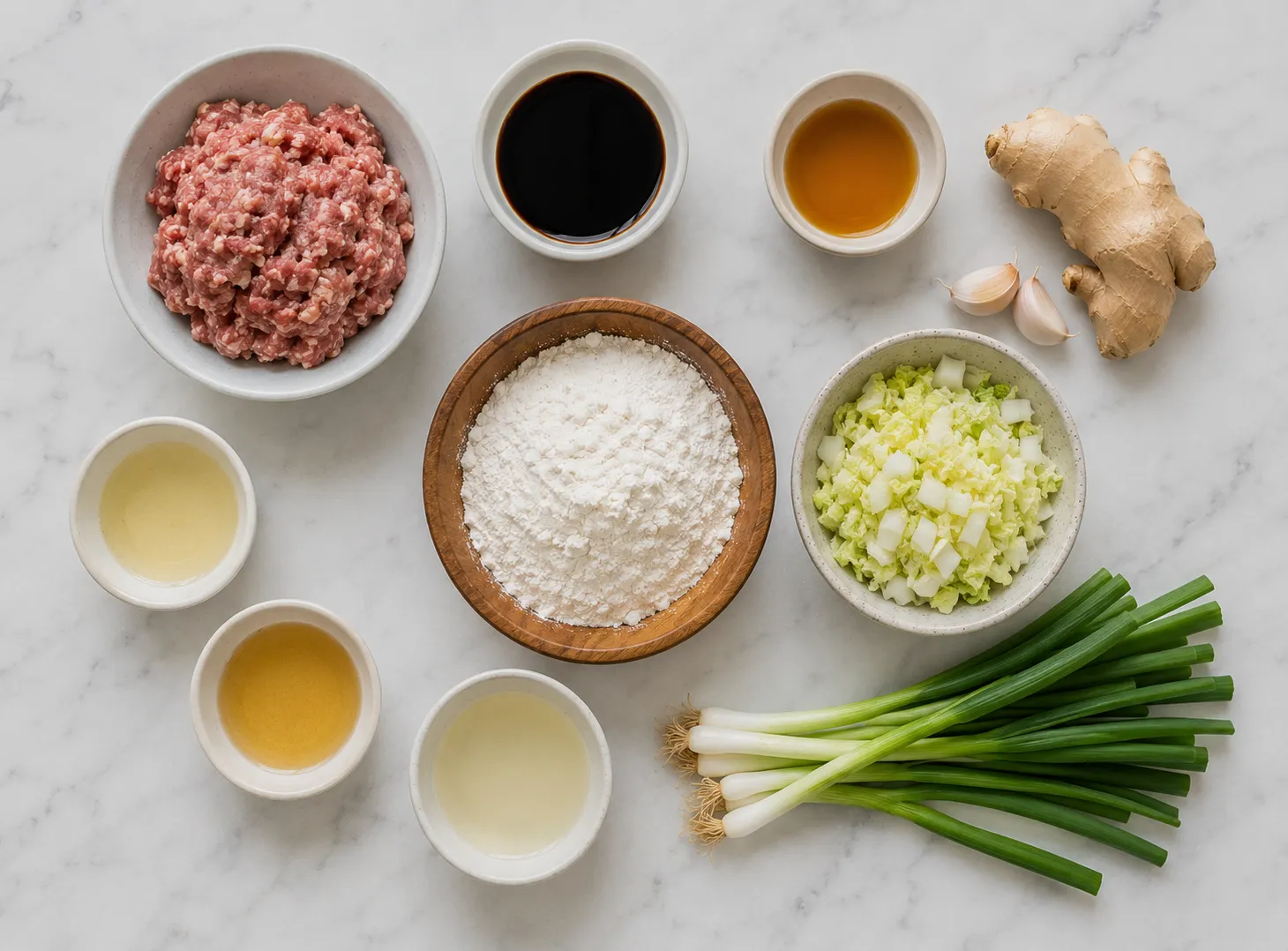 Easy Homemade Dumplings Recipe — Soft, Juicy & Pan-Fried to Perfection ingredients