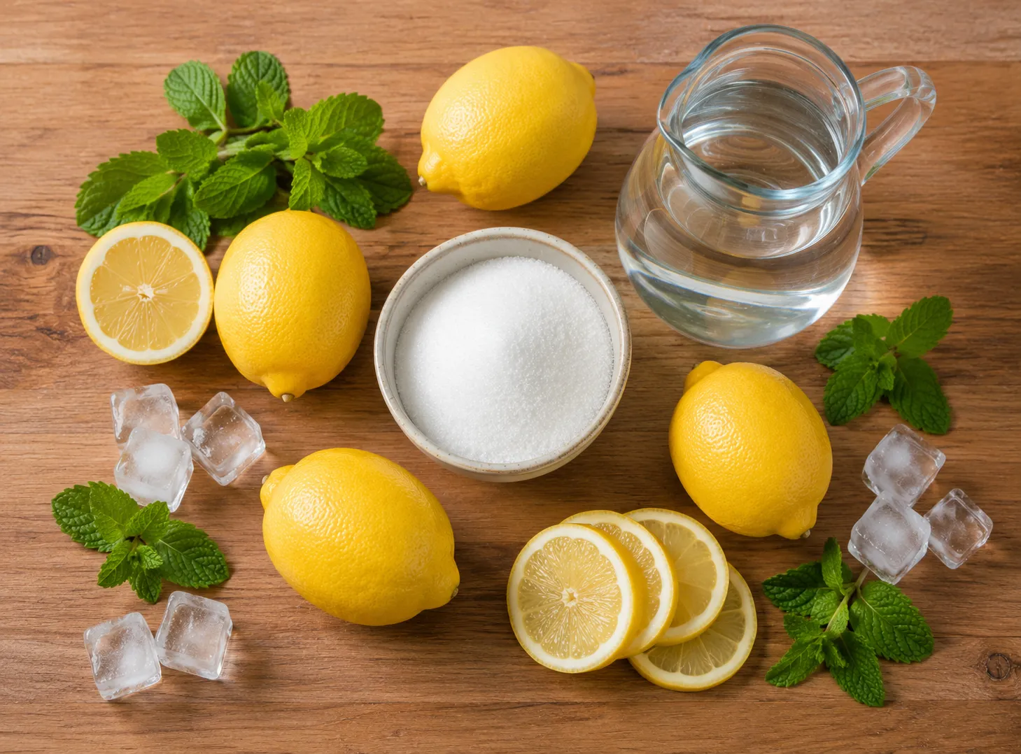 Refreshing Homemade Lemonade Recipe — Sweet, Tart & Summer Perfect ingredients