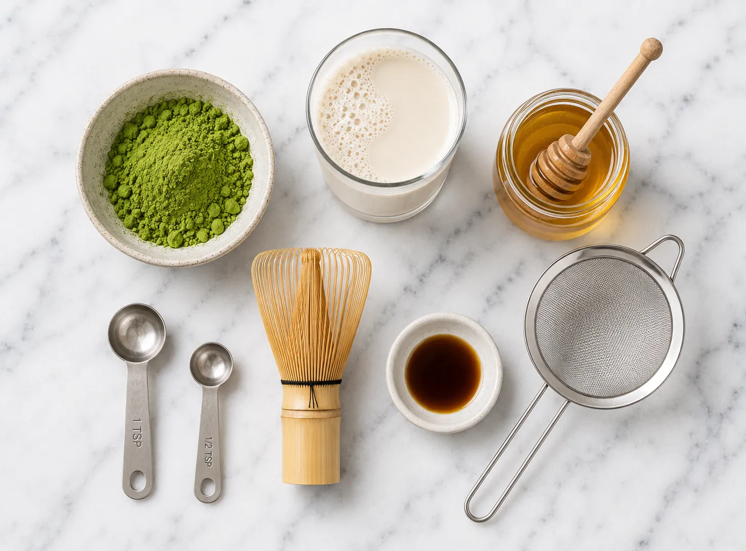 Easy Homemade Matcha Recipe — Creamy Latte, No Fancy Equipment Needed ingredients