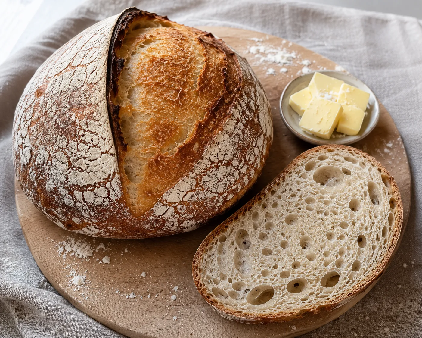 Tangy Homemade Sourdough Bread Recipe — Crusty Outside, Chewy Inside