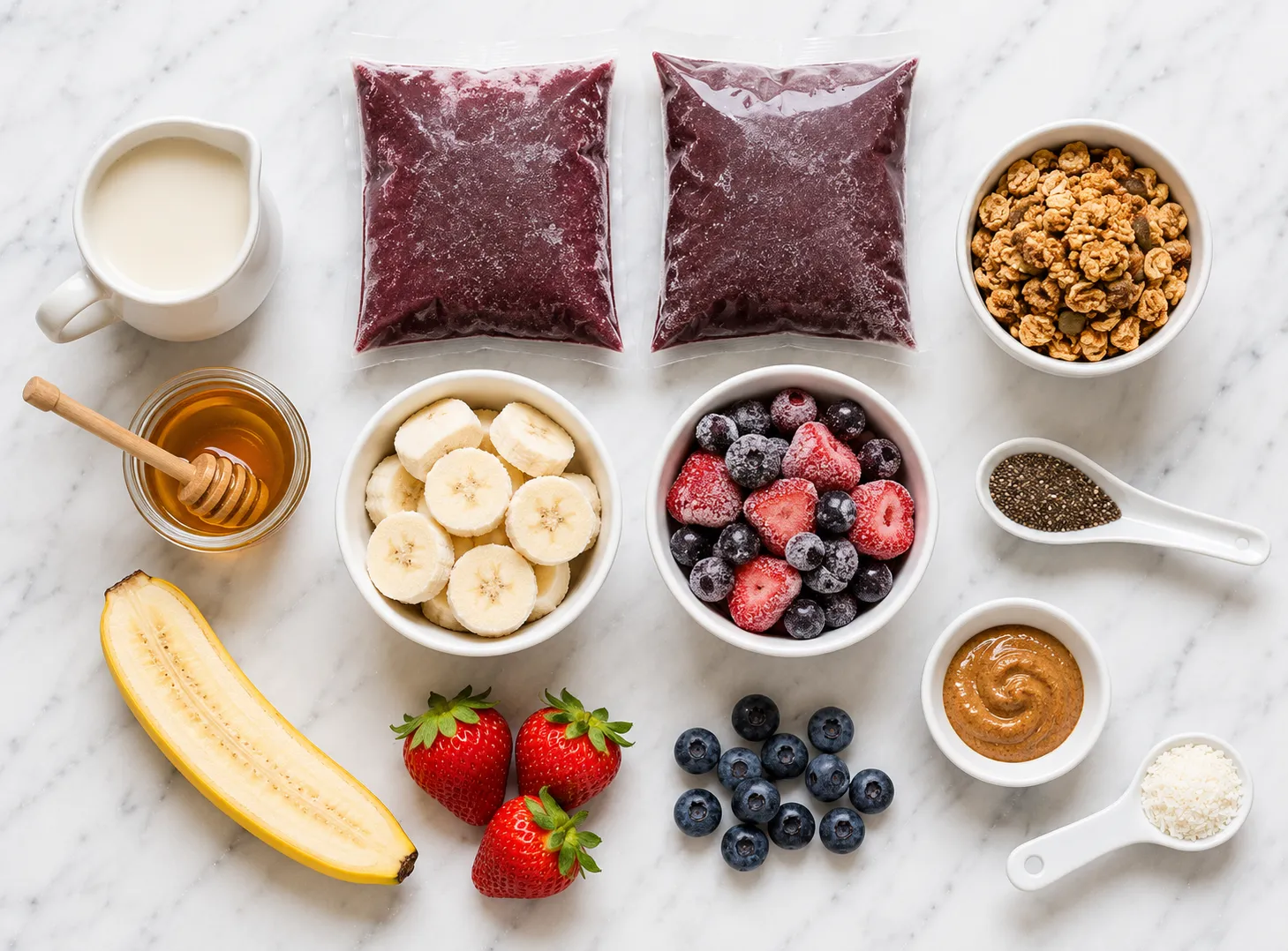 Easy Acai Bowl Recipe — Beautiful, Nutritious & Packed With Superfoods ingredients