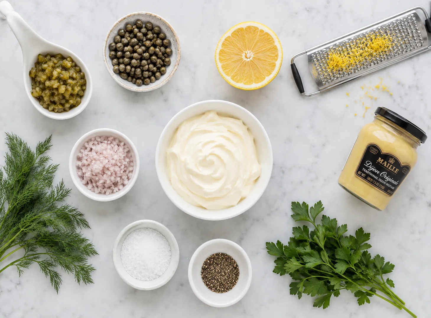 Zesty Homemade Tartar Sauce Recipe — Cool, Creamy & Ready in 2 Minutes ingredients