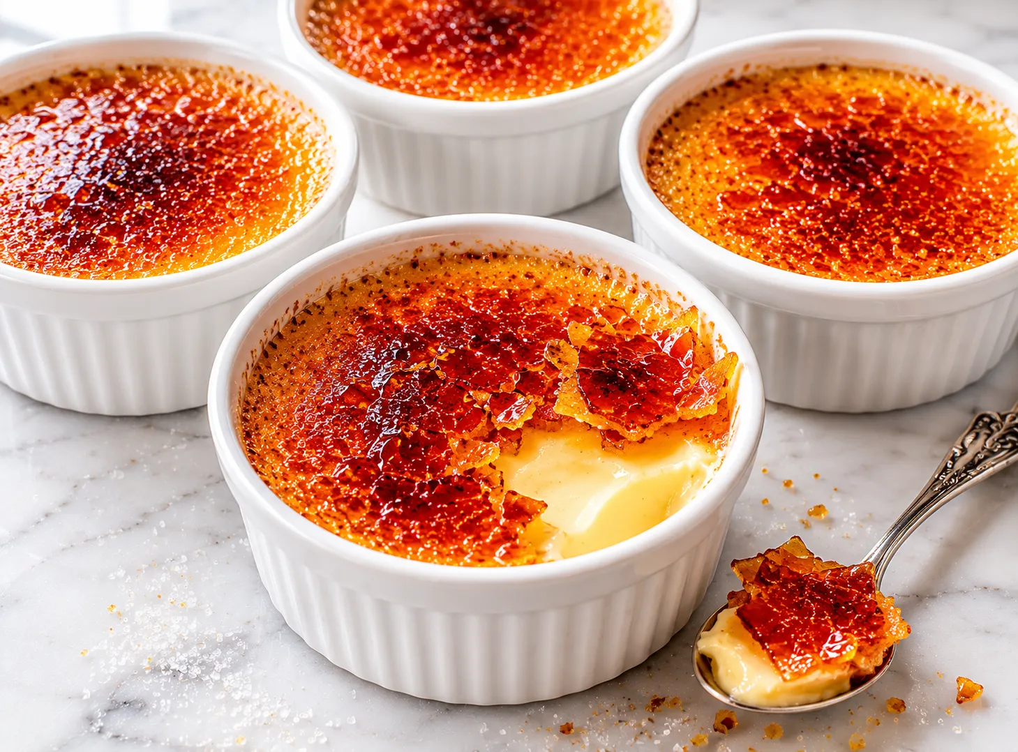 Classic French Crème Brûlée Recipe — Silky Custard With Caramelized Sugar Crack recipe visual