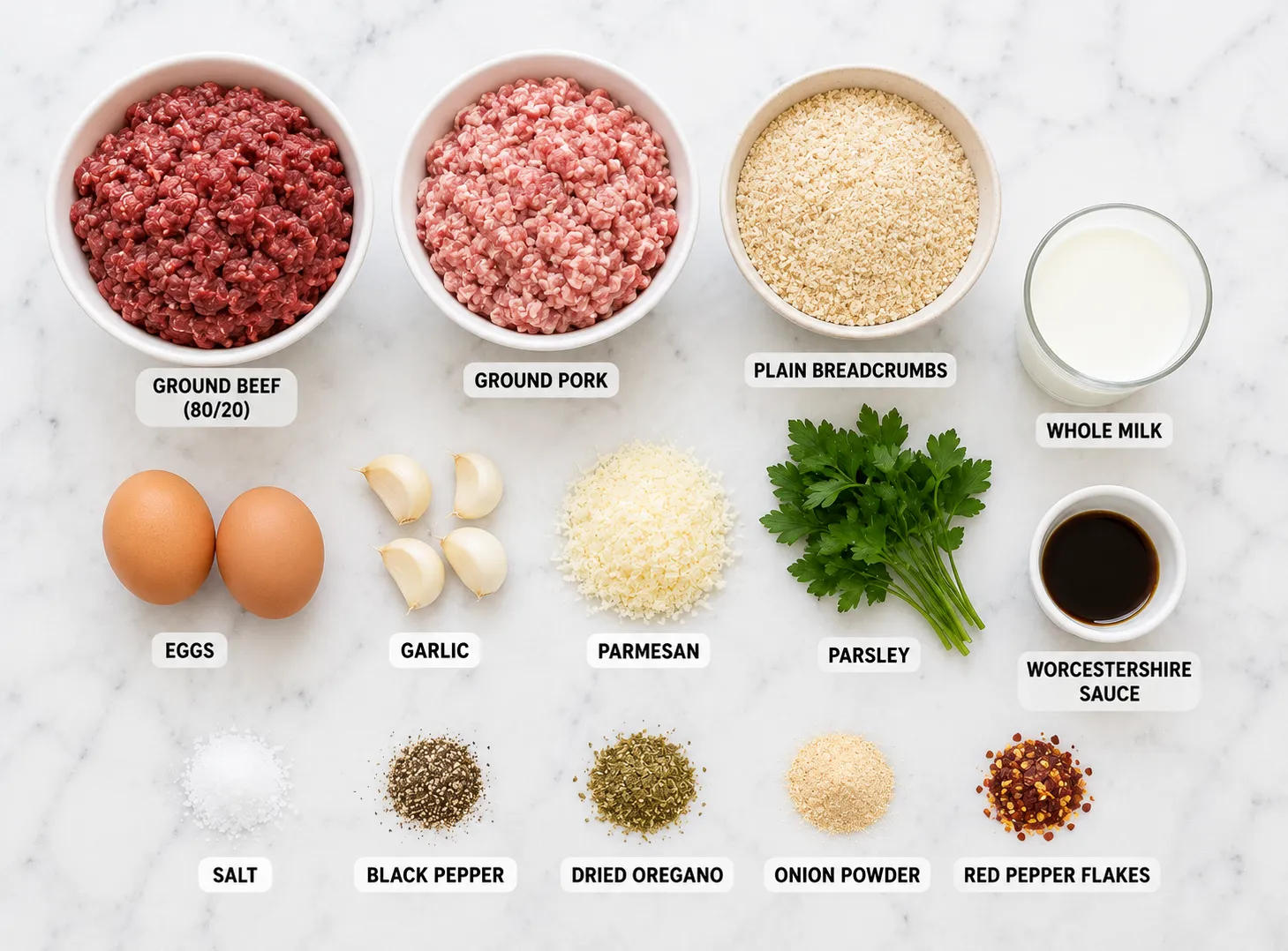 Juicy Baked Meatballs Recipe — Perfect for Pasta, Subs & Meal Prep ingredients