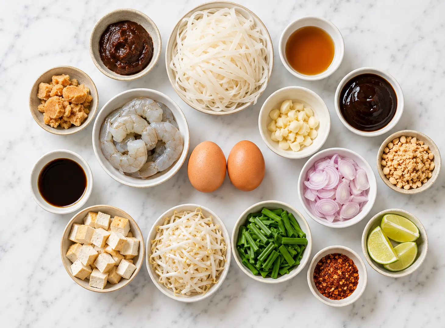 Authentic Thai Pad Thai Recipe — Tangy, Nutty & Better Than Your Favorite Restaurant ingredients