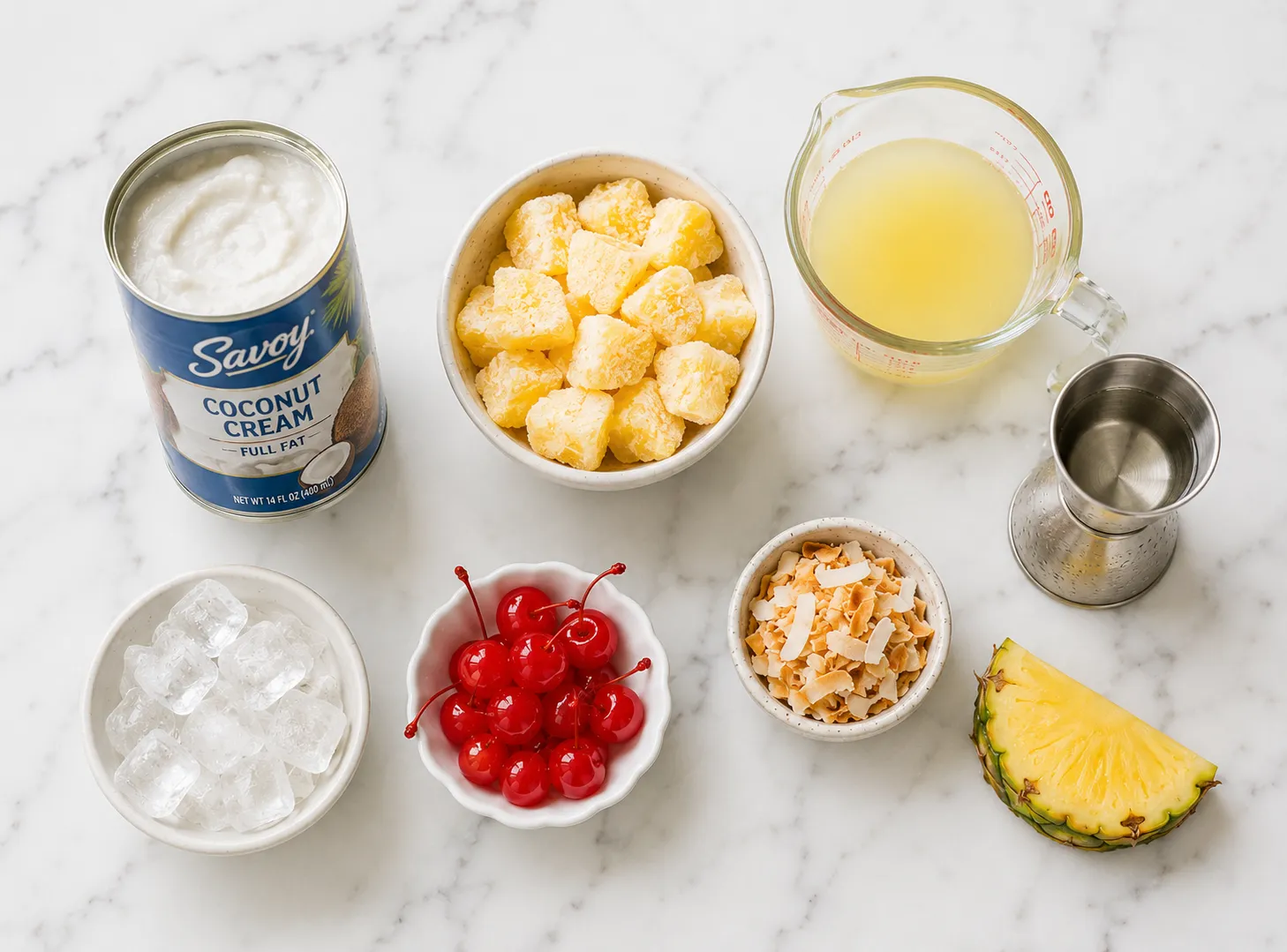 Creamy Pina Colada Recipe — Tropical, Refreshing & Perfect for Summer Sipping ingredients
