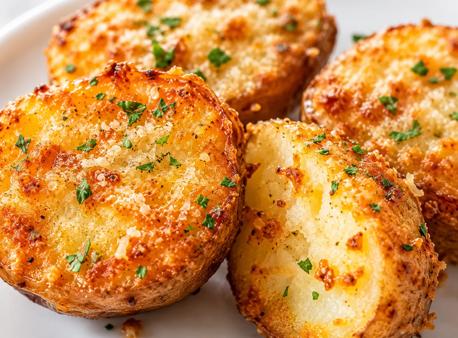 Easy Garlic Parmesan Roasted Potatoes Recipe — Crispy Outside, Tender Inside recipe visual