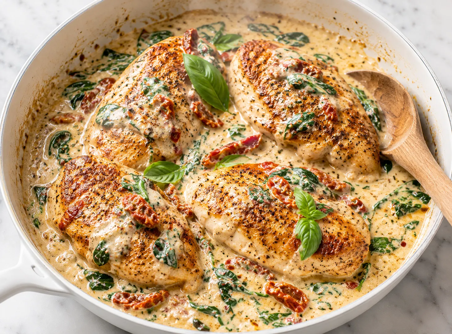 Creamy Tuscan Chicken Recipe — Easy One-Skillet Dinner
