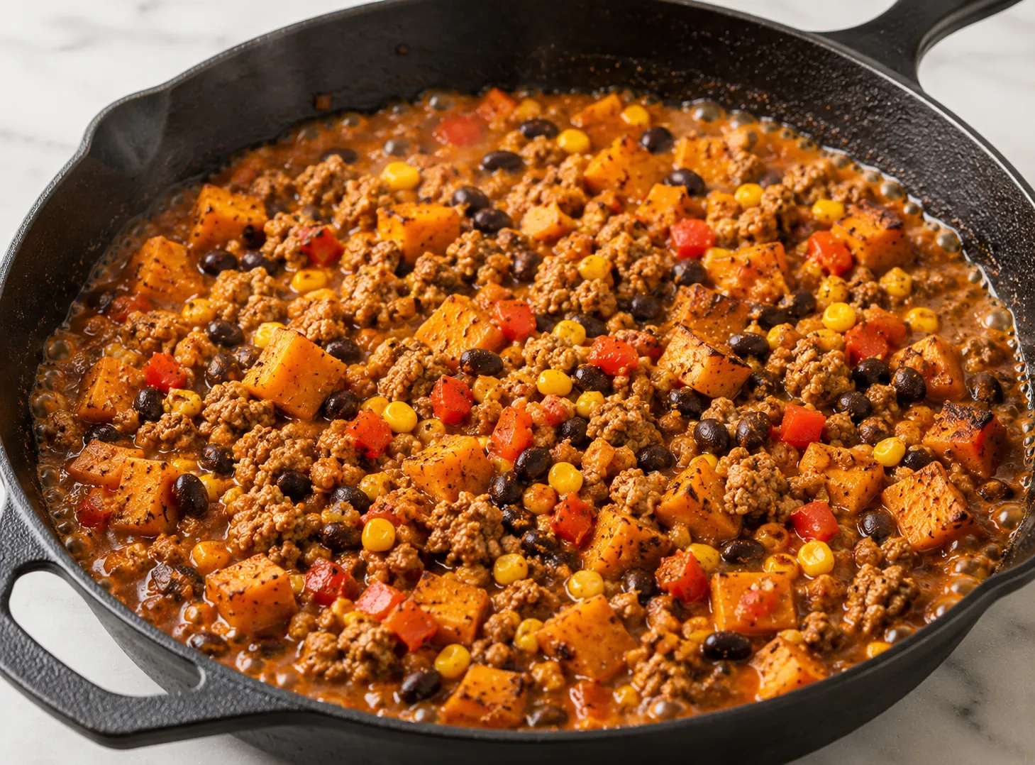 Ground Turkey Sweet Potato Skillet Recipe: Healthy One-Pan Dinner instructions