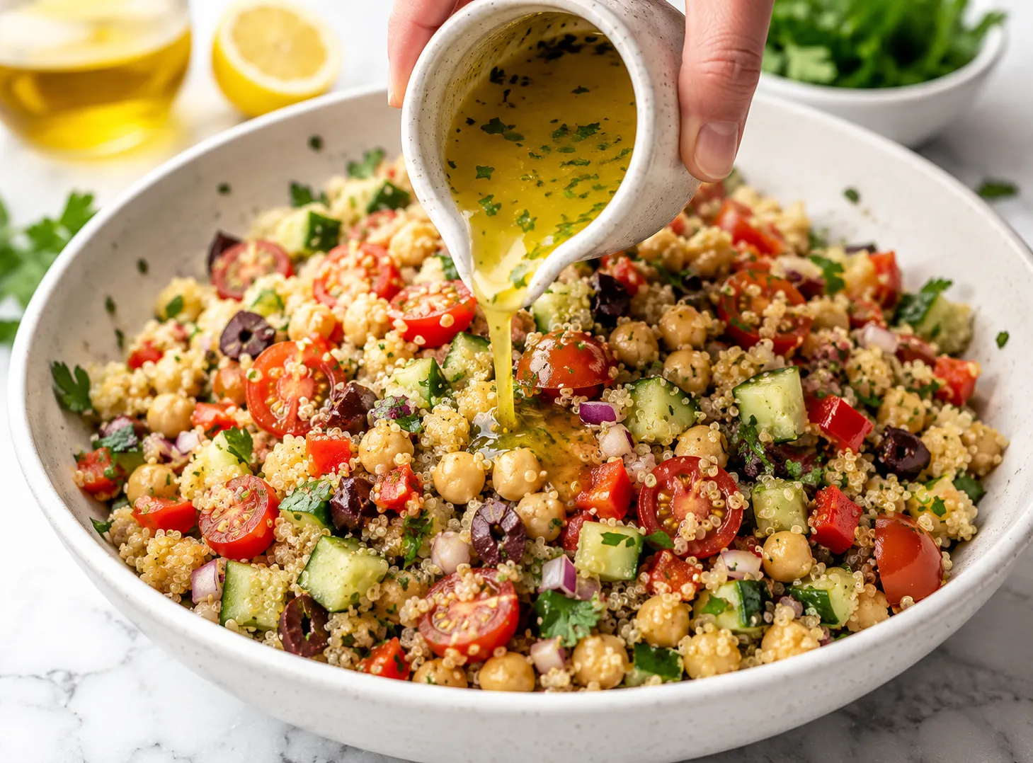 Healthy Quinoa Salad Recipe — Fresh, Protein-Packed & Perfect For Meal Prep instructions
