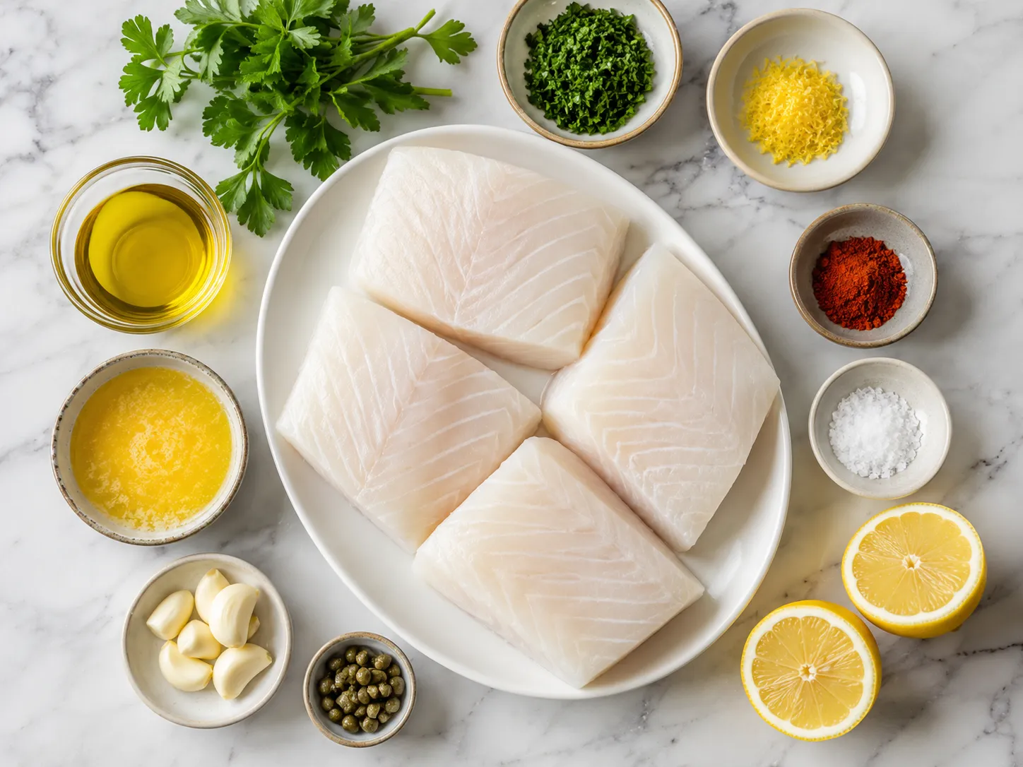 Baked Halibut Recipe: Light, Flaky and Easy Enough for Weeknights ingredients