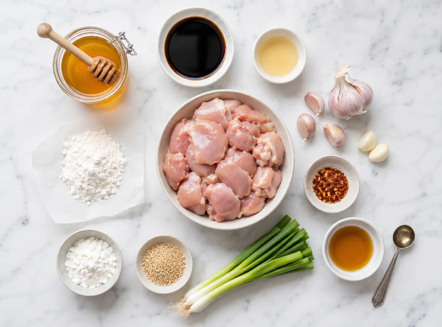 Honey Garlic Chicken Recipe — Sweet, Sticky and Better Than Takeout ingredients