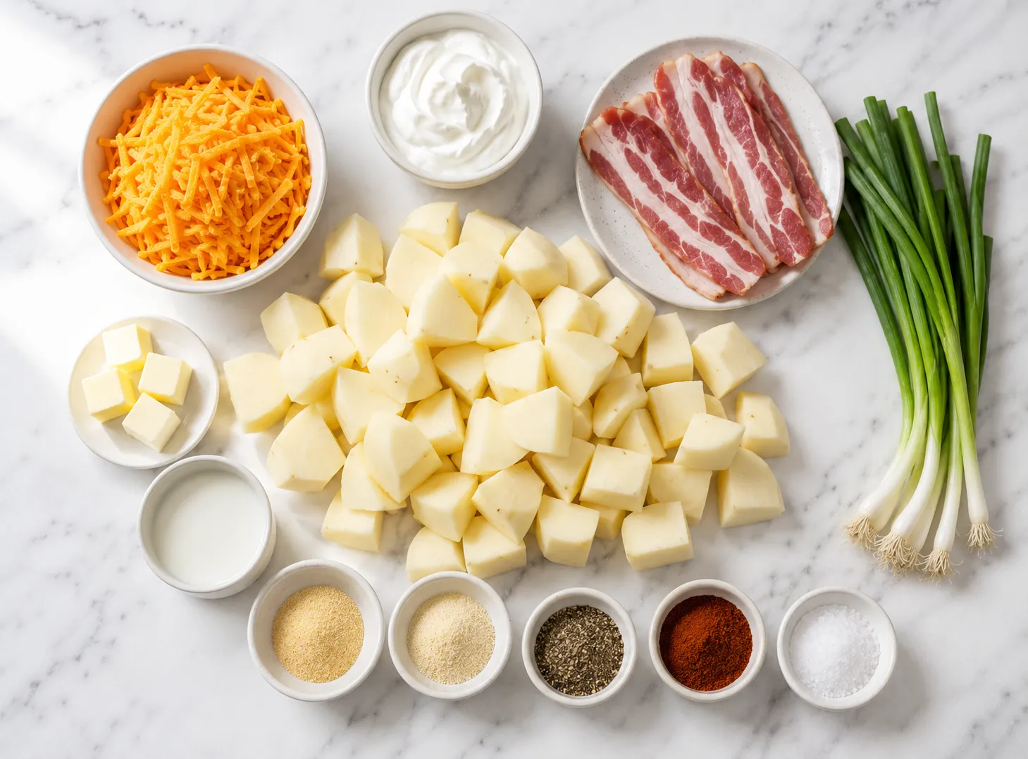 Loaded Baked Potato Casserole Recipe — Creamy, Cheesy & Crowd-Pleasing ingredients