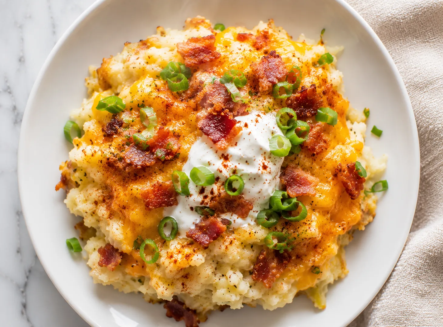 Loaded Baked Potato Casserole Recipe — Creamy, Cheesy & Crowd-Pleasing recipe visual