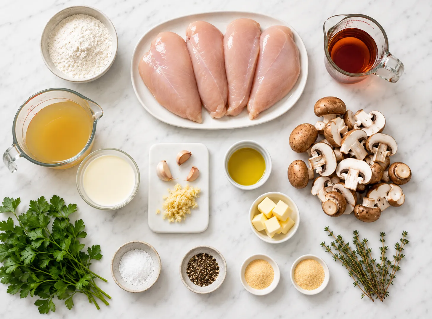 Chicken Marsala Recipe — Restaurant-Style Dinner at Home ingredients
