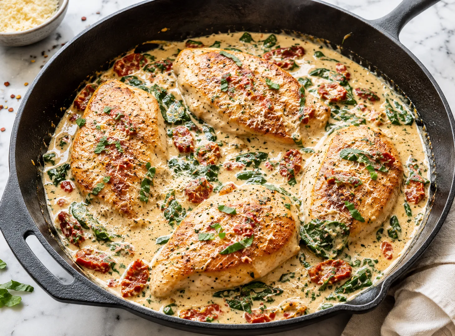 Chicken Florentine Recipe: Creamy Spinach Chicken Skillet