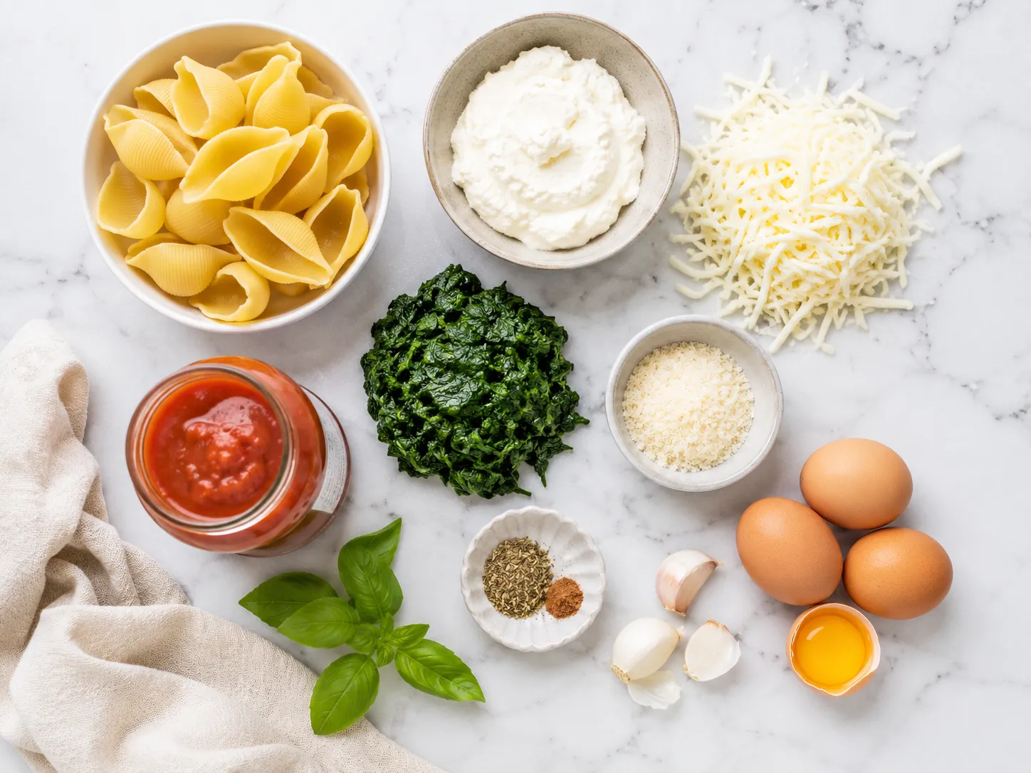Spinach Ricotta Stuffed Shells Recipe: Creamy Baked Pasta Everyone Loves ingredients