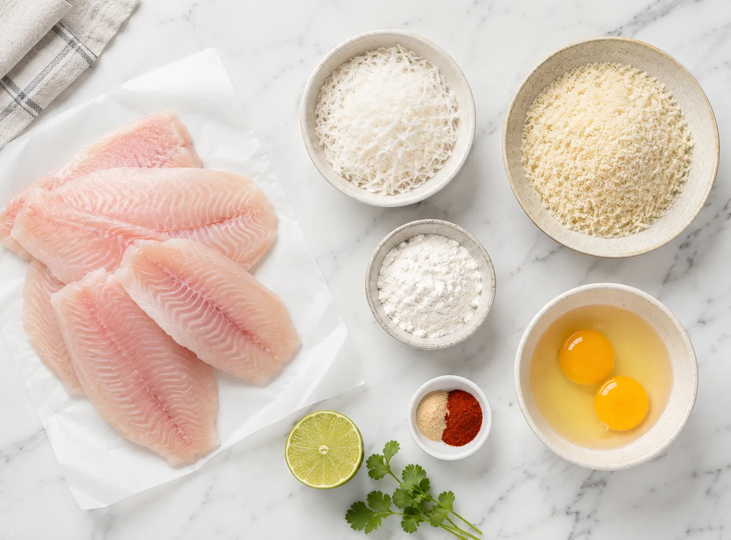 Baked Coconut Tilapia Recipe: Easy Tropical Inspired Seafood Dinner ingredients