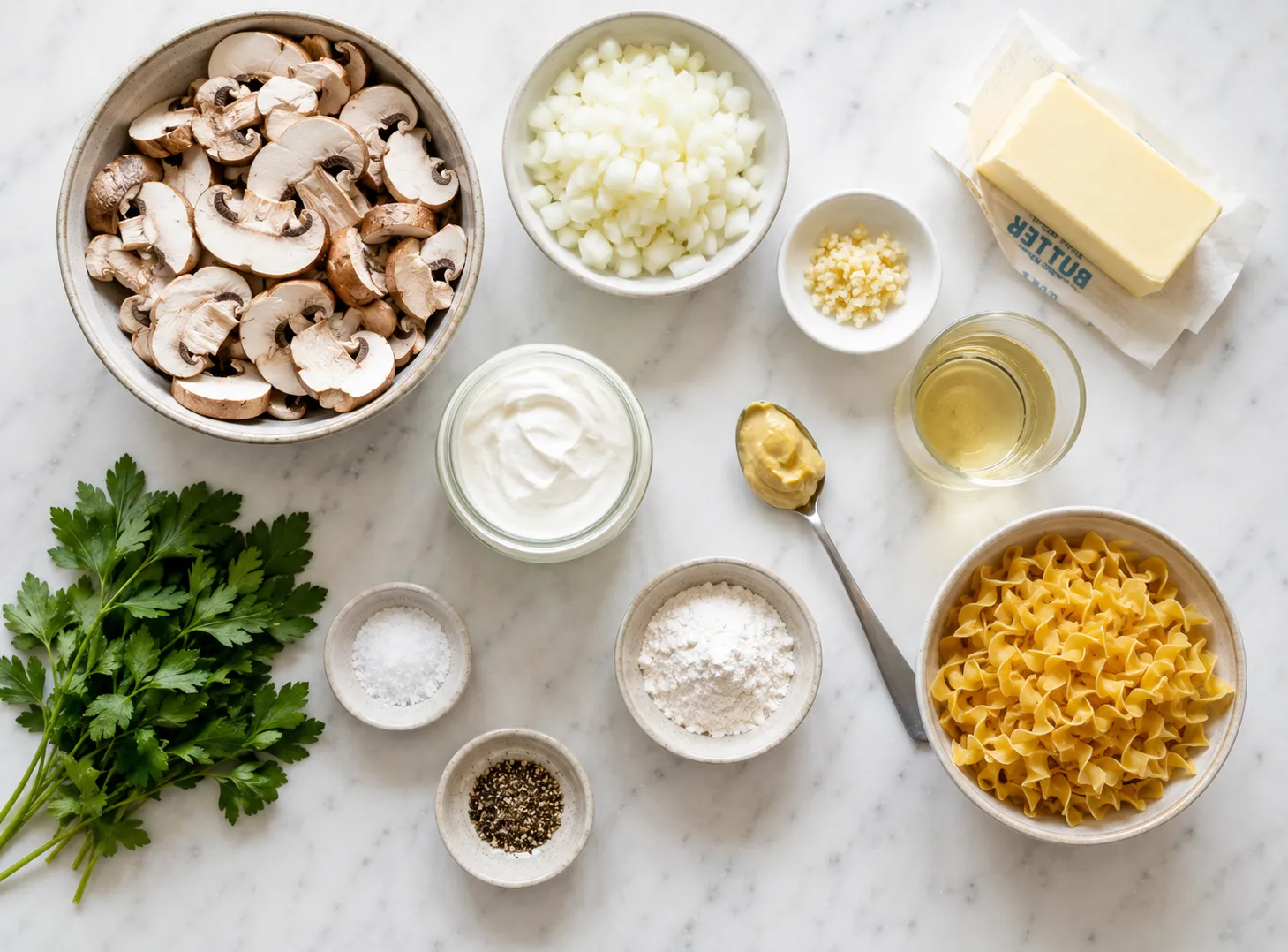 Mushroom Stroganoff Recipe: Rich Vegetarian Comfort Food ingredients