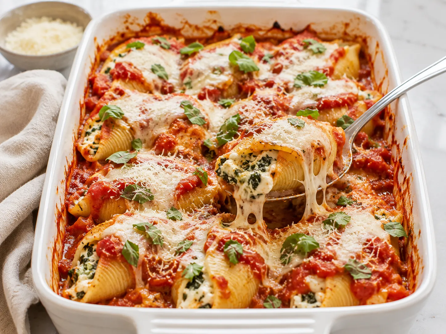 Spinach Ricotta Stuffed Shells Recipe: Creamy Baked Pasta Everyone Loves recipe visual