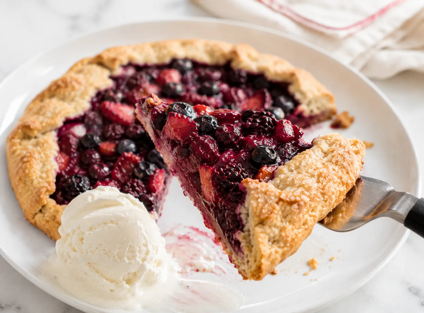 Berry Galette Recipe: Rustic Fruit Dessert With Flaky Crust recipe visual