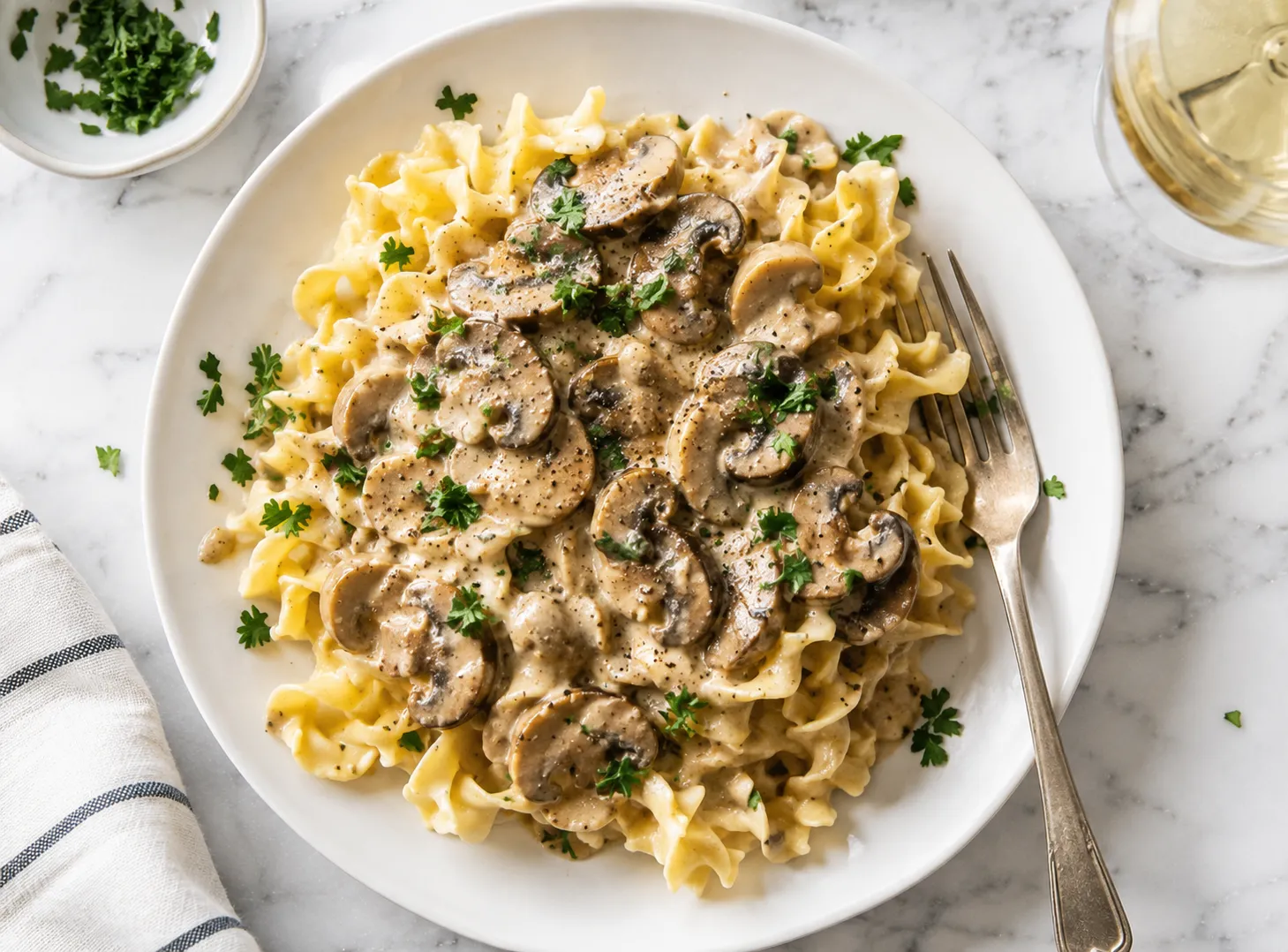 Mushroom Stroganoff Recipe: Rich Vegetarian Comfort Food recipe visual