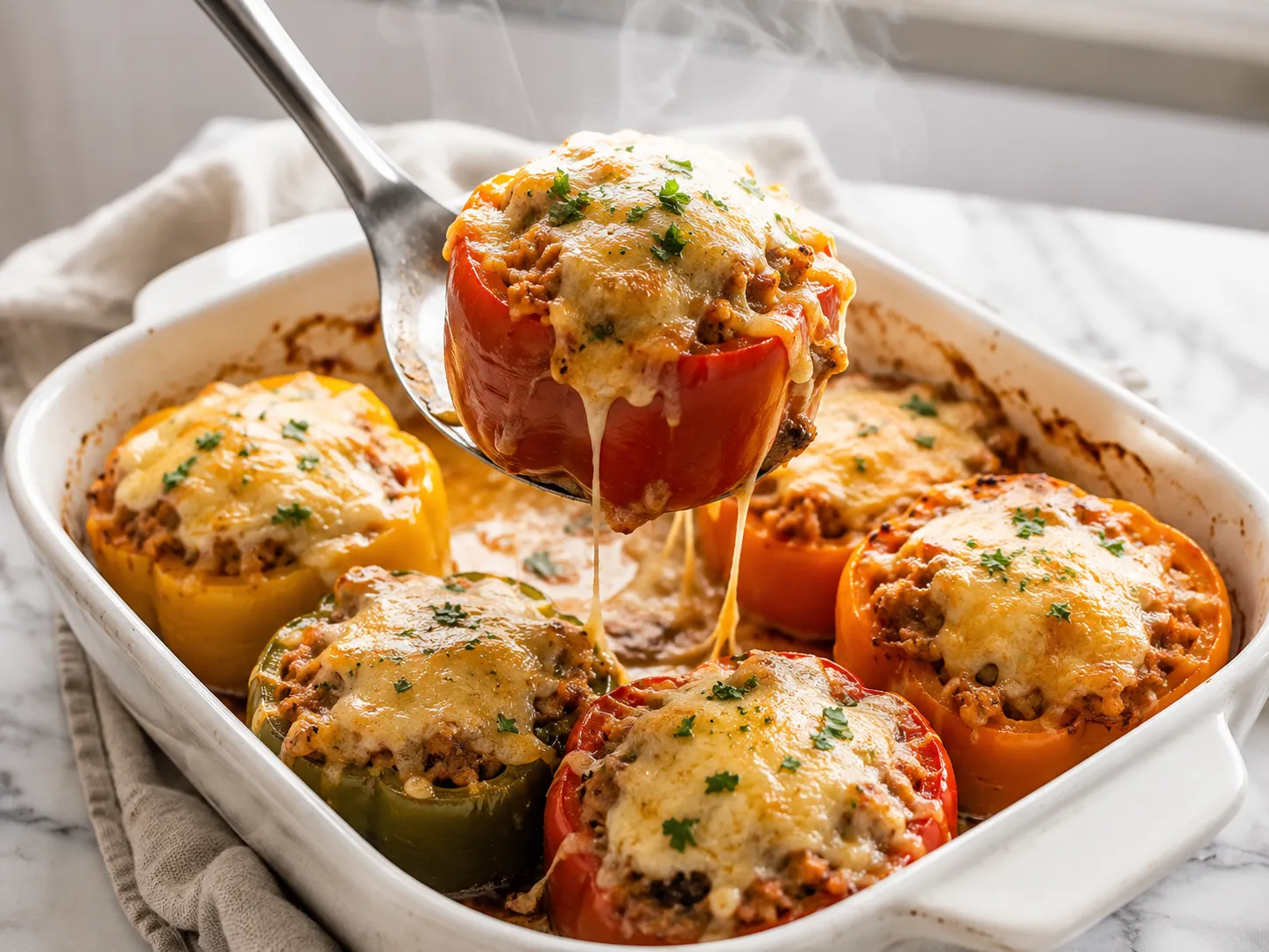 Stuffed Bell Peppers Recipe: Colorful and Filling Dinner Classic recipe visual