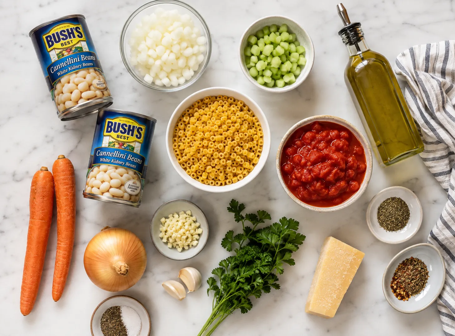 Pasta e Fagioli Recipe: Hearty Italian Soup for Dinner ingredients